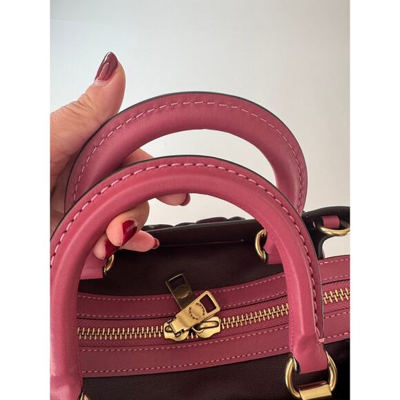 Coach Rogue Bag 25 In Colorblock With Bubblegum Pink Tea Rose NWOT - Picture 11 of 14